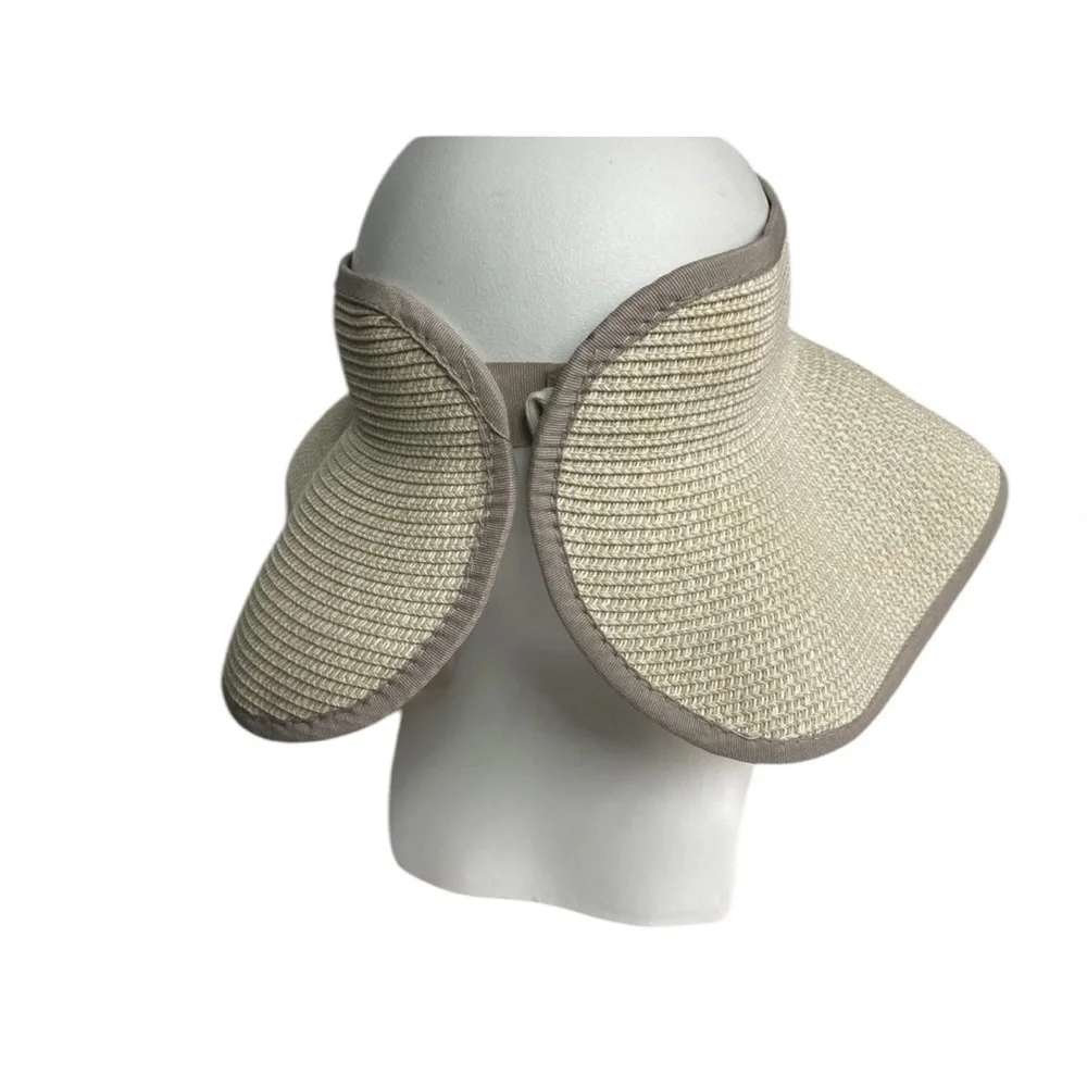 NEW San Diego Hat Co Roll Up Packable Sun Visor tan/beige OS‎
